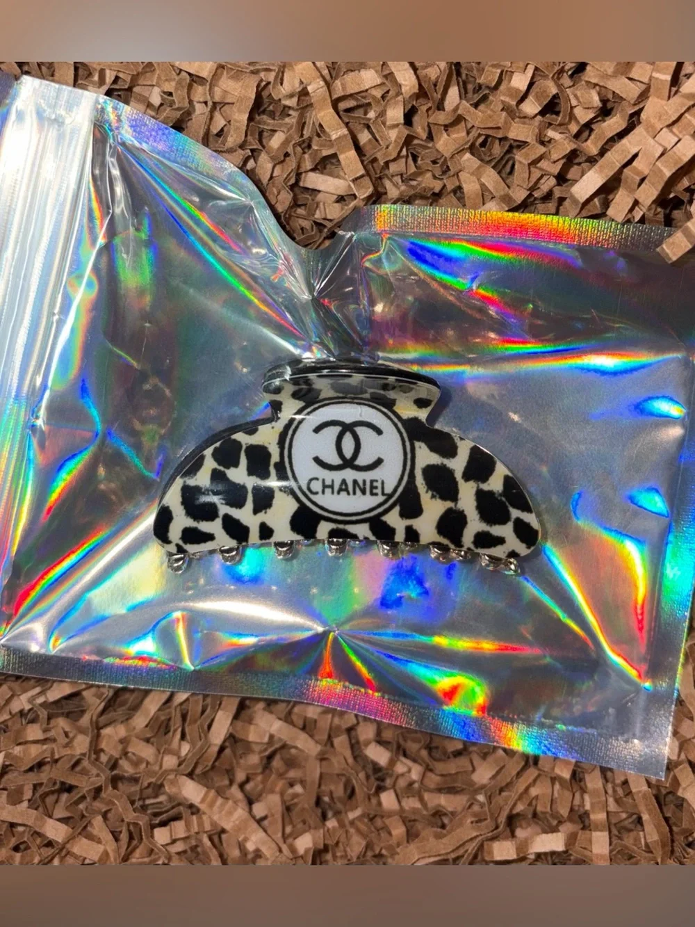 Fashion CC Leopard Print Hair Claw Clip